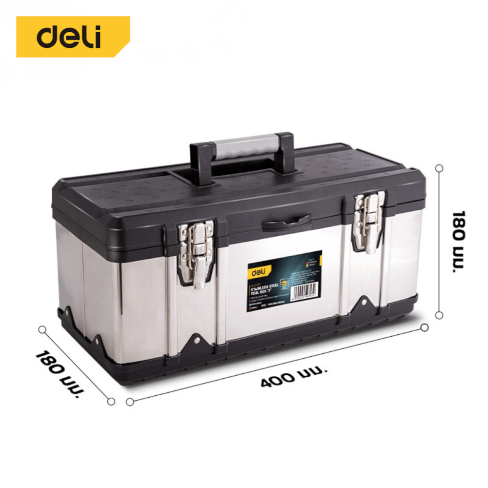 กล่องเครื่องมือช่าง DELI EDL432717-SL-01 17นิ้ว สีเงิน_5